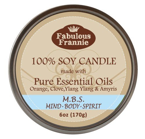 Mind Body Soul 100% Pure & Natural Soy Candle 6 oz