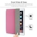 Besdata Ultra Slim Lightweight Smart Stand Cover Auto Wake/Sleep Function & Translucent Back Case for Apple iPad 2 / iPad 3 / iPad 4 Bundle with Screen Protector, Cleaning Cloth & Stylus (Pink)