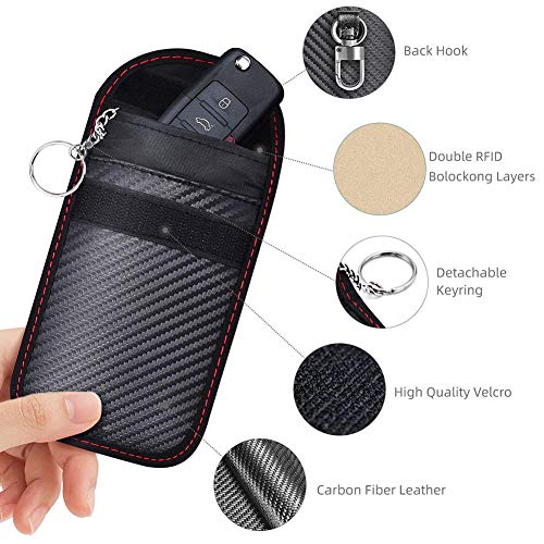 MOCOLI Auto Key Signaal Blocker, Grote Faraday Box voor Autosleutels+2 Pack Faraday Pouch, Fob Opbergdoos Keyless Auto's… - Afbeelding 6