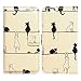 Bfun Packing Bcov Black Cat White Cat Magnetic Card Slot Stand Flip Leather Wallet Cover Case for iPhone 4 4G 4S