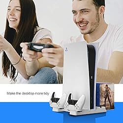 ECHZOVE PS5 Stand with Controller Charger and