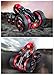 SZJJX Five Wheels Race Stunt Car 2WD Remote Control RC Vehicle with LED Headlights Extreme High Speed 360 Degree Rolling Rotating Rotation Red
