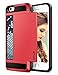 Vofolen Sliding Cover Card Slot Wallet Case Anti-Scratch Bumper Skin Hybrid Shield Armor Protective Shell - Red