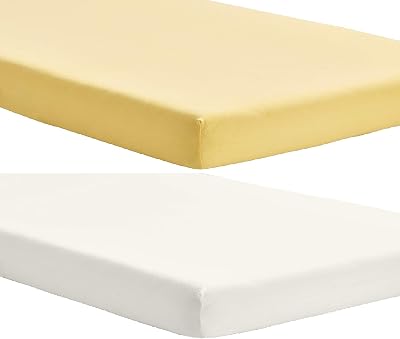 Dudu N Girlie Cotton Jersey Crib Sheets 40x90cm 2 Pack Cream Yellow