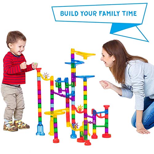 Stoie's Marble Run Set - 109 Full Pieces - Marble Maze Race Track Game for Kids 4, 5, 6 Years Old - STEM Building Toy for Boys and Girls