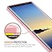 Note 8 Case, Trianium Clarium Series For Samsung Galaxy Note8 Case Clear Hybrid Cover [Scratch Resistant] Ergonomic Cushion Shock-Absorbing TPU Bumper + PC Hard Back Panel - Pink/Clear