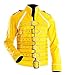 Freddie Mercury Yellow Wembley Faux Leather Jacket Costume