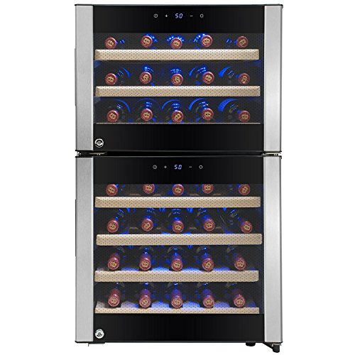FIREBIRD 45 Bottles Dual Zone Built-in Compressor Touch Control Freestanding Electric Wine Cooler Chiller Refirgerator