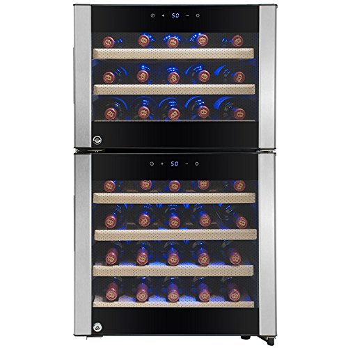 FIREBIRD 45 Bottles Dual Zone Built-in Compressor Touch Control Freestanding Electric Wine Cooler Chiller Refirgerator