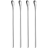 Delove Stainless Steel Coffee Stirring Spoon Beverage Cocktail Stirrers Stir Cocktail Drink Mixing Swizzle Stick- Tiny Salt C