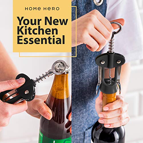 image for Home Hero Wine Opener Wine Bottle Opener - Wing Corkscrew Wine Opener 