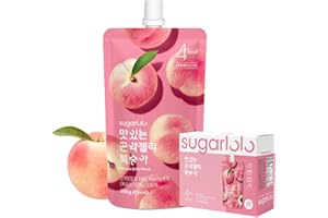 Intake Sugarlolo Peach Konjac Jelly Sugar Free Snack — Low Calorie, Keto & Vegan Friendly, Natural Flavour, 10 Pouches (150g 