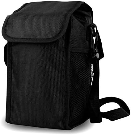 Lunch Bags,eBerry® Reusable Insulated Lunch Box Holder with Shoulder Strap Tote Bag Zipper Grocery Bags for Kids Men Women Black
