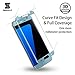 [Front and Back] Samsung Galaxy S7 Edge Screen Protector, [Case Compatible][Curve Fit Design] Smash-It Front 3D Tempered Glass Screen Protector and Back Carbon Fibre Film (Blue Version)