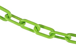 Mr. Chain Plastic Barrier Chain, Safety Green, 2-Inch Link Diameter, 25-Foot Length (50014-25)