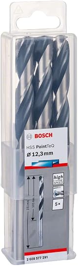 Bosch Professional 5-piece PointTeQ HSS Twist Drill Bit Metal 12.3 x 101 x 151