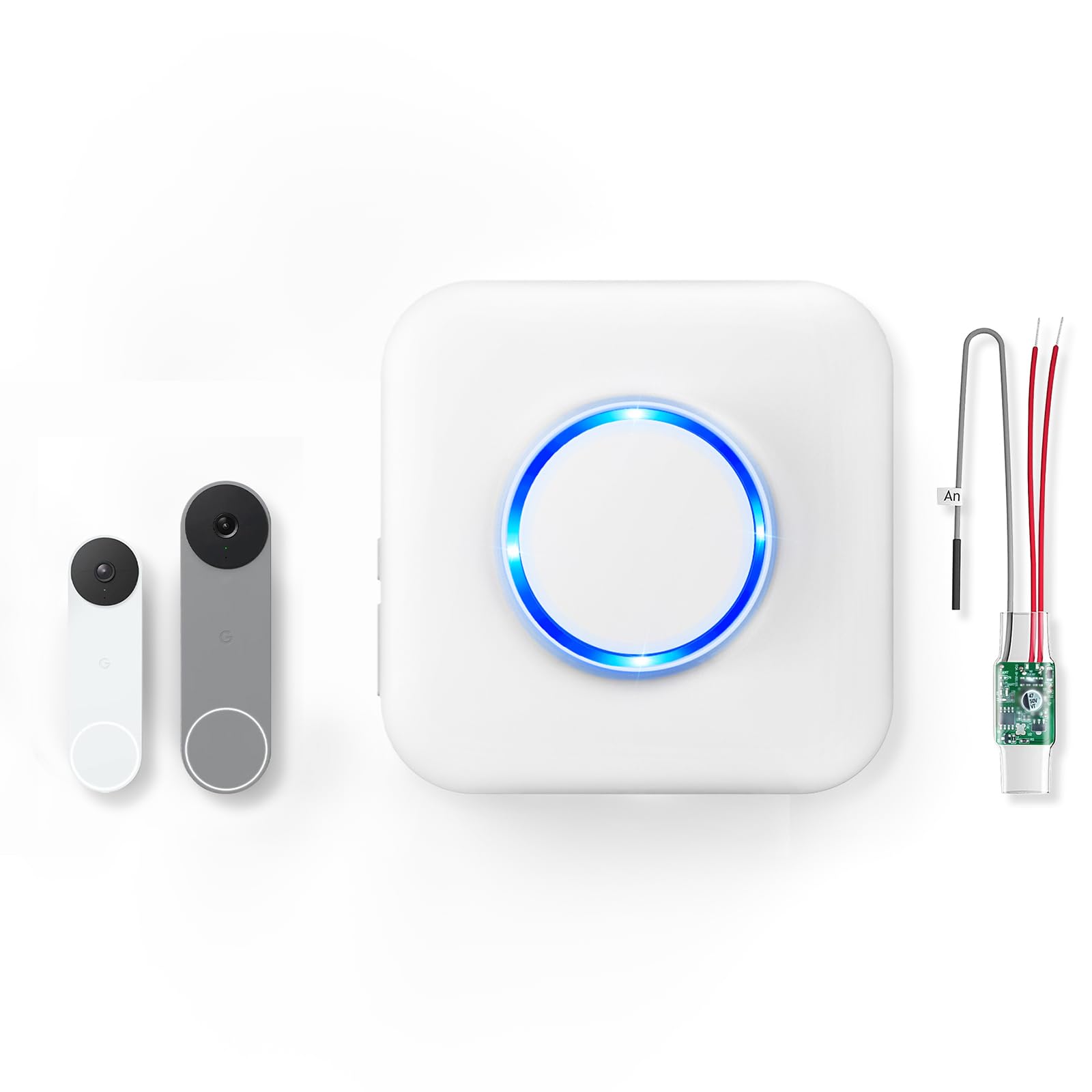 Photo 1 of ***DEFECTIVE TRANSMITTER, SELLING FOR PARTS AS IS, FINAL SALE***Wireless Doorbell Chime - Compatible with Google Nest Doorbell (Wired, 2nd Gen& 3rd Gen) and Google Nest Doorbell (Battery) with Wired Transmitter (1 Video Doorbell Extender 1 Receiver***DEFE