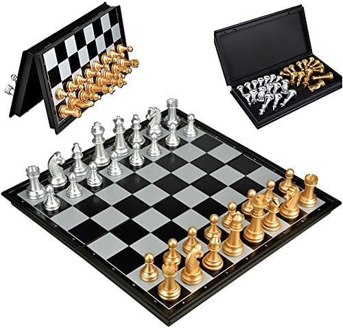 Travel Chess Sets Magnetic Folding Board Game for Kids Children Adults Beginners,12.6x12.6inches