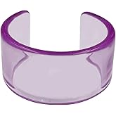 Todenb Acrylic Open Cuff Bracelet,Colorful Resin Geometric Simple Transparent Wide Chunky Thick Thin Wide Bangle Jewelry