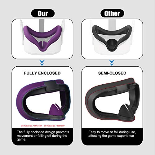 Eyglo VR Face Silicone Cover Mask for Oculus Quest Headset Face