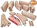 ToysOpoly Wooden Train Tracks 56 Piece Pack - 100% Compatible with Thomas, Brio, Ikea, and Chuggington Railway - Deluxe Real Beech Wood Set - Best Hobby For Kids With Active Minds