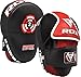 RDX Boxing Pads Focus Mitts | Maya Hide Leather Curved Hook and Jab Target Hand Pads | Great for MMA, Muay Thai, Kickboxing, Martial Arts, Karate Training | Padded Punching, Coaching Strike Shield