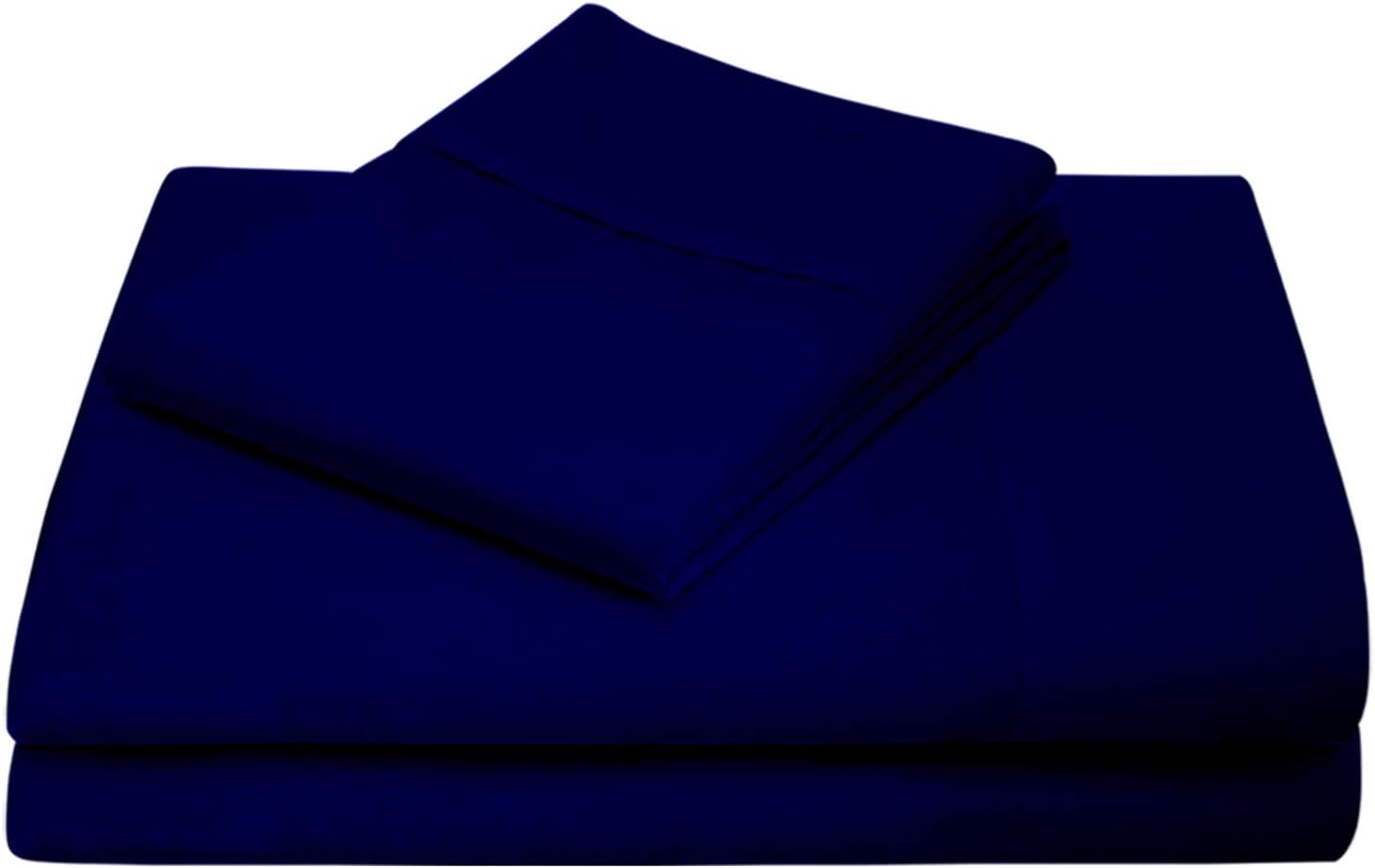 New York Mercado Premium Quality 600 Thread Count 100% Egyptian Cotton Sheet Set with 15" Deep Pocket Breathable Ultra-Soft Feel Luxurious with Comfortable Sleeping (King, Navy Blue)
