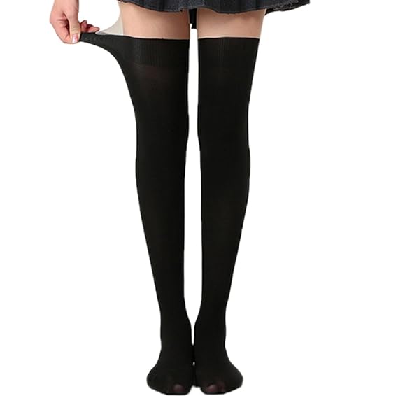 18MM Blickdichte Strumpfhose Feinstrumpfhose mit Overknees