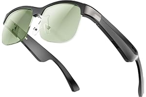 ElecFusion Smart Glasses, Blue Light Bluetooth Sunglasses for Women Men, Photochromic Lens, Open Mic & Speakers