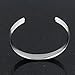 ZUOBAO Stainless Steel V Groove Cuff Bangle (Silver)