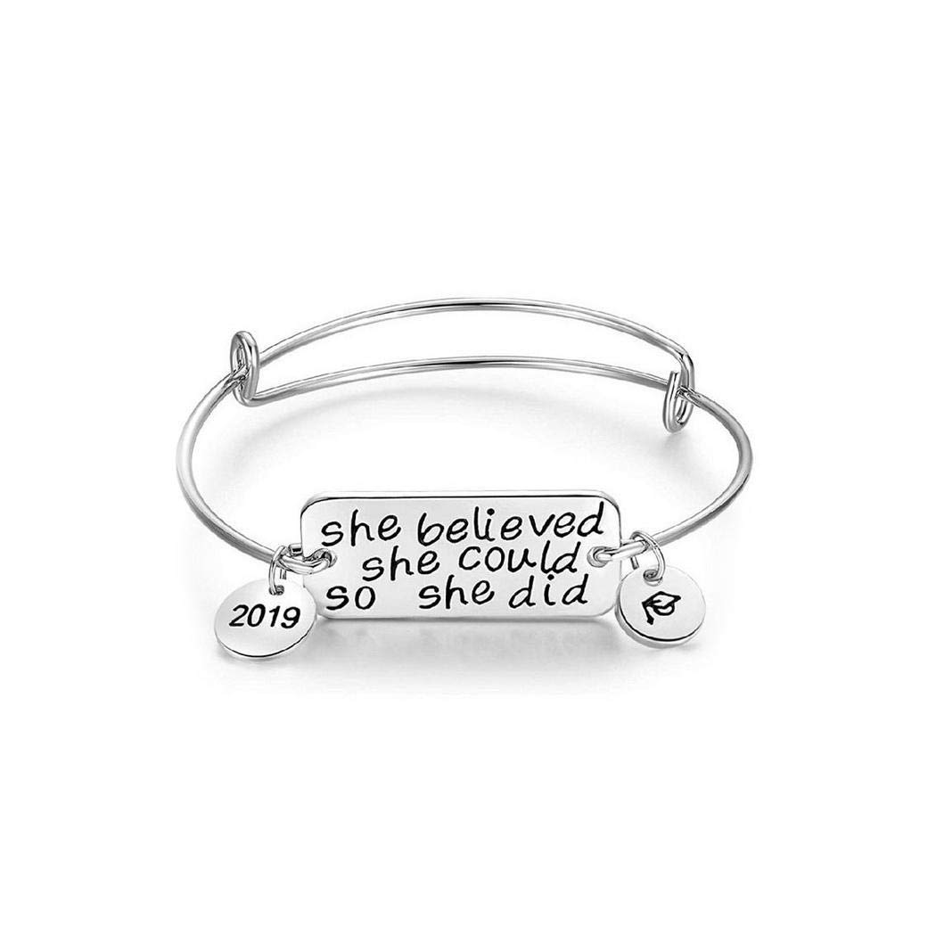 UpBeauty Unisex Casual Adjustable Size Geometric Shape Letter Print Bracelet Bracelets