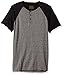 Lucky Brand Men's Baseball Henley Shirt, Black Sleeve/Grey Body, Small