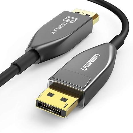 UGREEN DisplayPort Glasfaserkabel DisplayPort Kabel 1.4 DP zu DP Kabel unterstützt die Auflösung bis zu 4K bei 144Hz oder 8K 