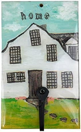 "Home" Wall Plaque with Metal Hook, Handcrafted