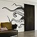 Tentacles Wall Decal Kraken Octopus Tentacles Wall Sticker Sea Animal Wall Decal Mural Home Art Decor Black