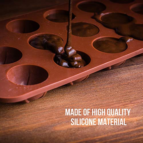 image for KITCHENATICS Silicone Baking, Candy and Chocolate Molds: Small Flexibl