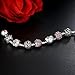 Presentski Love Charm Bracelet for Women and Girls with Pink CZ, Heart, Amour, Amor, Flower, and Butterfly