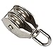 BQLZR Stainless Steel 304 Double Swivel Pulley Block Fixed Pulley Lifting M50 50mm