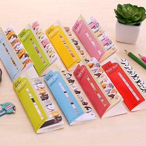 4 Pcs (Random Color) cute kawaii diy memo pad sticky Notepaper Post-it note cartoon animal bear dog pig cat penguin sticker office school supplies