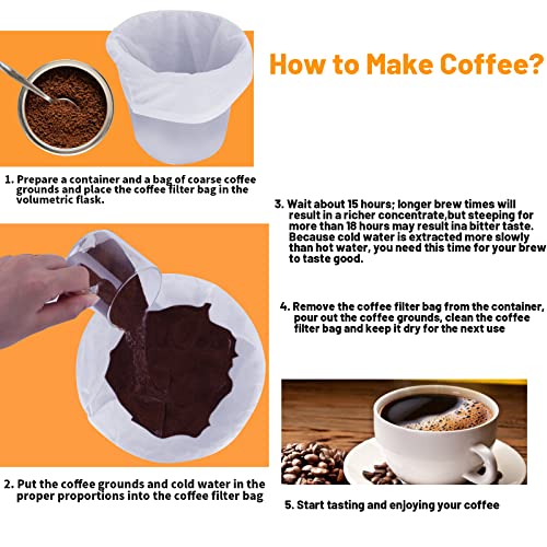 50 Pack Cold Brew Coffee Filters, 20" X 20" Commercial Cold Brew