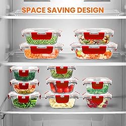 NutriChef Superior Glass Food Storage Containers