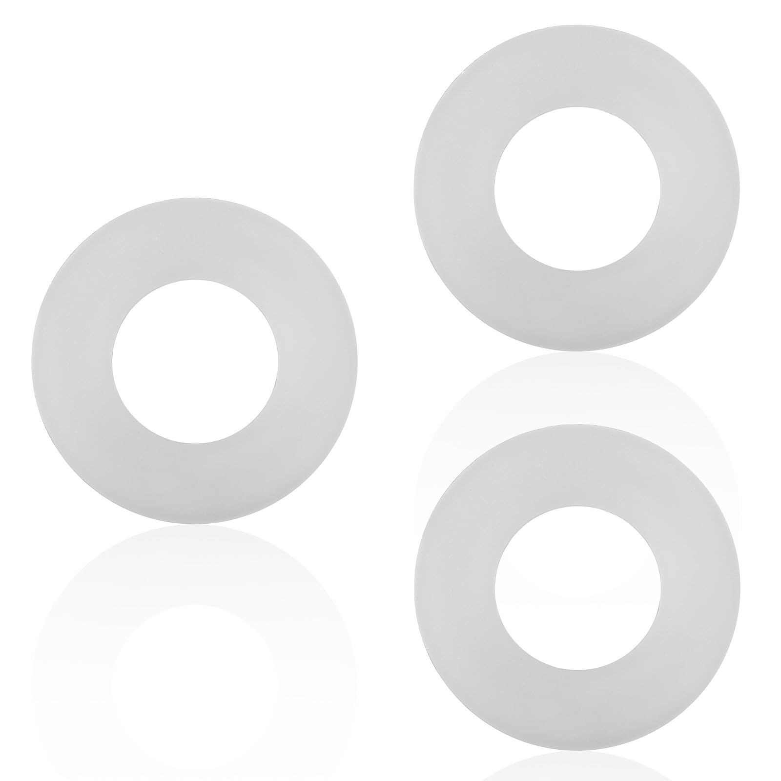Photo 1 of 3pcs Toilet Flush Valve Seal Ring Compatible with Geberit, Rubber Flush Valves Base Sealing Washer Toilet Flush Valve Seal Replacement Part Number for 816.418.00.1(White)