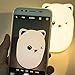 Nursery Lamp, Carejoy Cute Bear Silicone Night Light 7 Colors Accompany You Baby Fall Into Sleep Safely This Kids Night Lamps Will Be Your Good Choice For Your Little One (TAP Control, Boy)