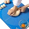 197x158-Non-Stick-and-No-Slip-Silicone-Baking-Pastry-Mat-50x40cm-Fondant-Mat-Dough-Rolling-Mat-with-Measurement-BPA-Free-Blue 19.7''x15.8'' Non-Stick and No-Slip Silicone Baking Pastry Mat 50x40cm Fondant Mat Dough Rolling Mat with Measurement…