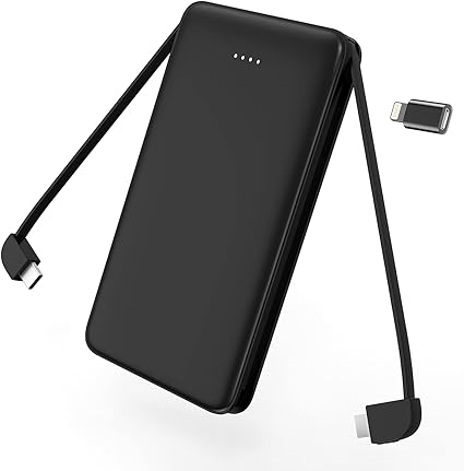 Amazon モバイルバッテリー 100mah 大容量 ケーブル内蔵 Micro Usb Type C Iphone変換用アダプタ 1usb出力ポート 3台同時充電可能 2 1a急速充電 軽量 ミニ型 超薄型 携帯充電器 コンパクト スマホ充電器 残量表示 持ち運び便利 機内持ち込み可能 防災グッズ 旅行