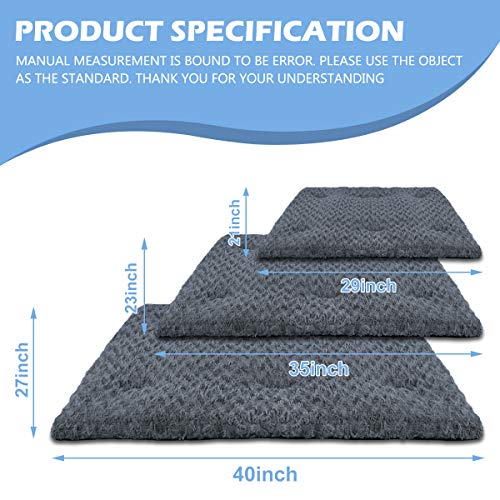 INVENHO Dog Bed Kennel Crate pad Comfortable Soft Anti Slip Washable for Large Medium Small Dogs and Cats(Blue,30-Inch) - Thumbnail 4