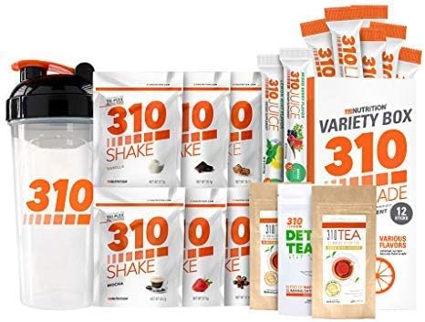 Meal Replacement Shakes | Best of Kit Variety Pack | 310 Nutrition | Shakes Lemonade Tea | No Sugar Added | Pea Protein | with Gift Card