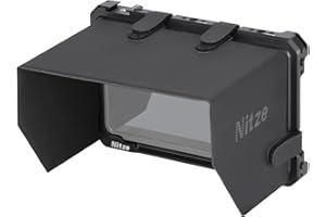 Nitze Cage Kit for Atomos Shinobi II Monitor with Built-in Cold Shoe, NATO Rail and PU Leather Sunhood - JT-A06B