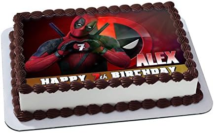 An Deadpool Cake Topper Icing Personalised An Deadpool Cake Topper Icing Personalised