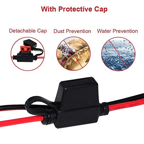 SPARKING 2FT SAE To Ring Terminal Harness Quick Connect/Disconnect Ring